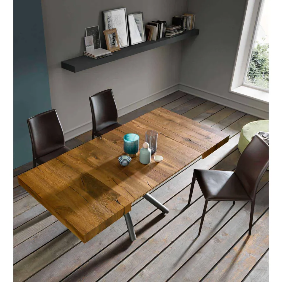 Transformerbart soffbord i tillverkat i Italien Trä - Vincenzo Viadurini