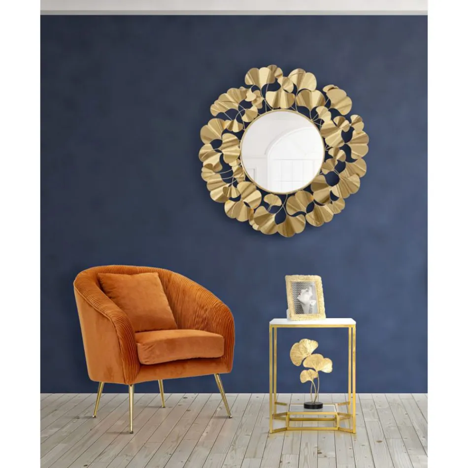 Golden Square soffbord i järn, vitt harts och glas - Tokyo Viadurini