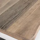 Homemotion Steel Soffbord och Acacia Wood Top - Zalma Viadurini