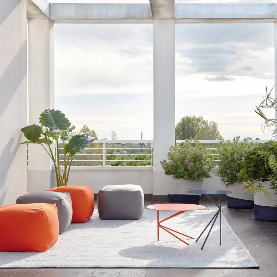 Soffbord i färgad metall av hög kvalitet tillverkat i Italien - Olesya Viadurini