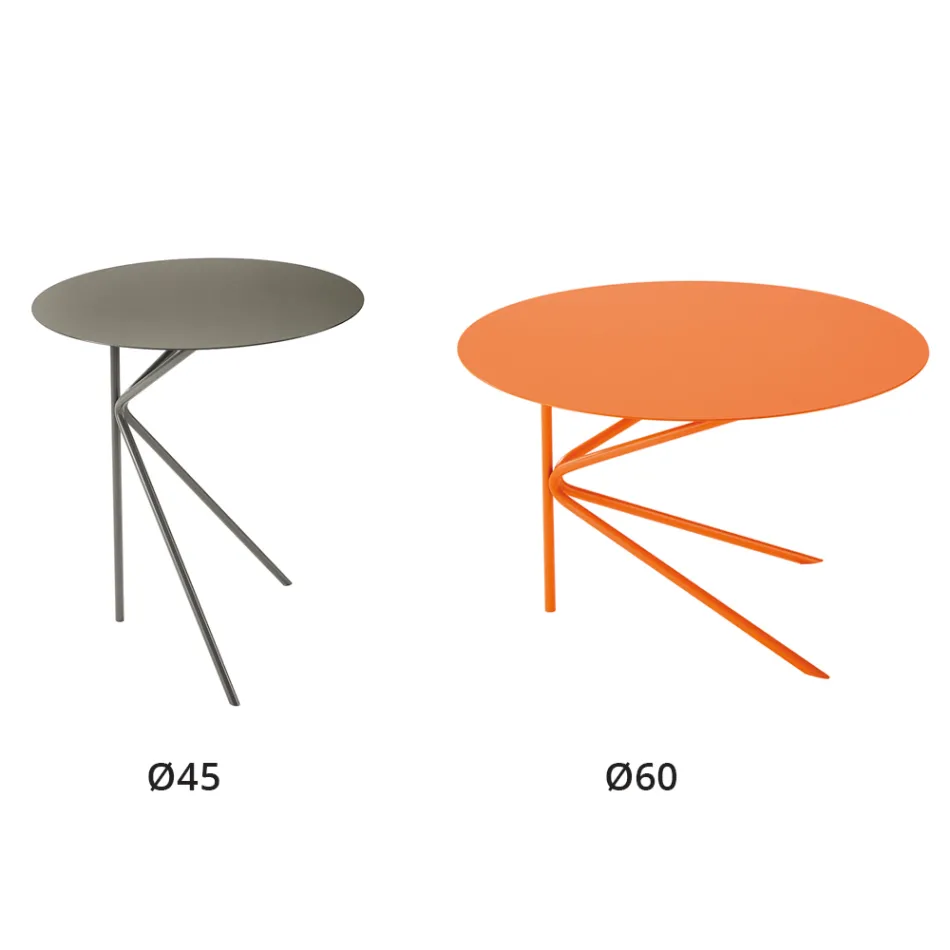 Soffbord i färgad metall av hög kvalitet tillverkat i Italien - Olesya Viadurini