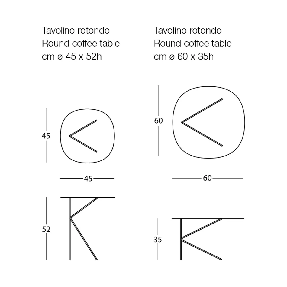 Soffbord i färgad metall av hög kvalitet tillverkat i Italien - Olesya Viadurini