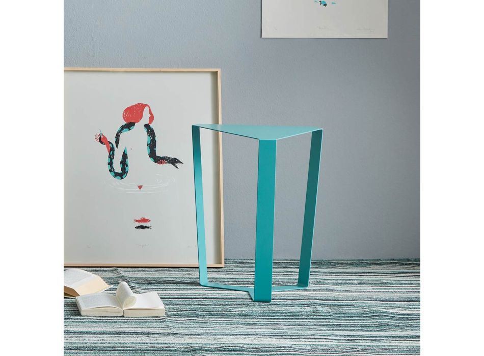 Made in Italy Designfärgat metallsoffbord - Yasmine Viadurini