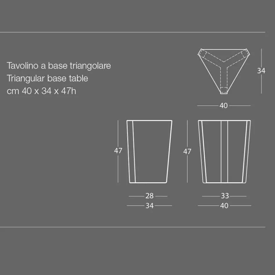 Soffbord i färgad metall av modern italiensk design - Yasmine Viadurini