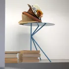 Runt soffbord i metall, design i olika färger och 2 storlekar - Olesya Viadurini