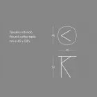 Runt soffbord i metall, design i olika färger och 2 storlekar - Olesya Viadurini