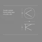 Runt soffbord i metall, design i olika färger och 2 storlekar - Olesya Viadurini