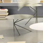 Runt soffbord i metall, design i olika färger och 2 storlekar - Olesya Viadurini