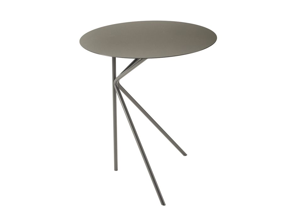 Runt soffbord i metall, design i olika färger och 2 storlekar - Olesya Viadurini