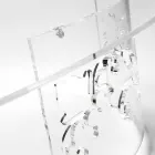 Soffbord i rökt eller transparent plexiglas med dekorerad bas - Crassus Viadurini