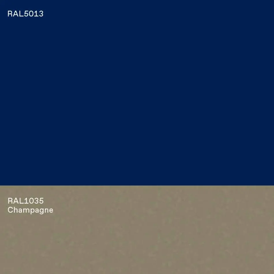 Modernt lågt soffbord i blått eller vinrött med ring - Lok Viadurini