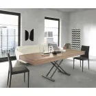 Modernt omvandlingsbart soffbord i trä och metall tillverkat i Italien - Fabio Viadurini