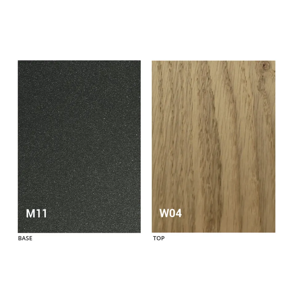 Modernt transformerande soffbord i trä och metall tillverkad i Italien - Fabio Viadurini