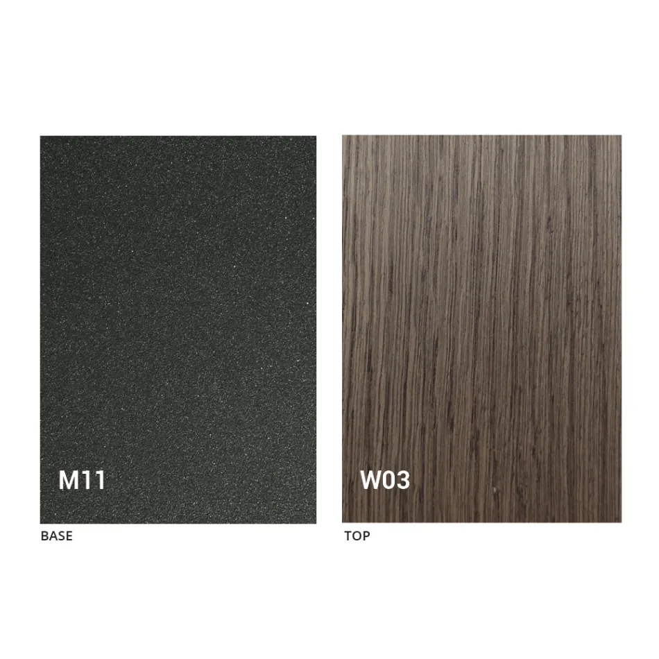 Modernt transformerande soffbord i trä och metall tillverkad i Italien - Fabio Viadurini