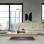 Modernt omvandlingsbart soffbord i trä och metall tillverkat i Italien - Fabio Viadurini