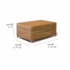 Trädgårds soffbord i vävd syntetisk rotting - Yves Viadurini