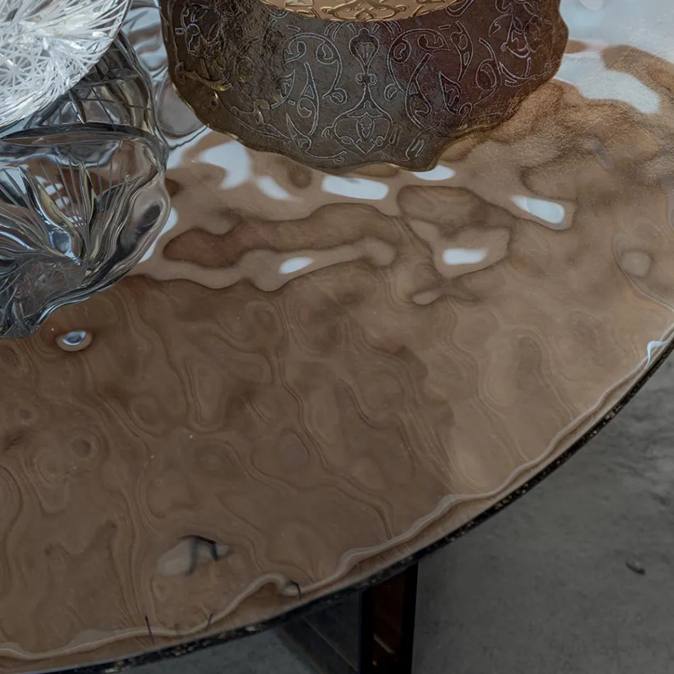 Runt soffbord i glas för vardagsrumsdesign 3 storlekar - Imolao Viadurini