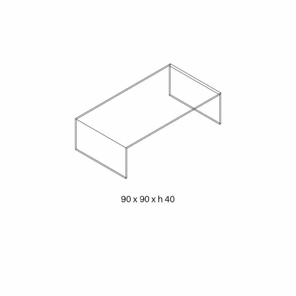 Rektangulärt soffbord i Extralight Glass tillverkat i Italien - Nodino Viadurini