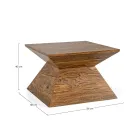 Homemotion Pyramidal Sheesham Wood Soffbord - Torrice Viadurini