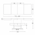 Omvandlingsbart soffbord med murbruk Effekt Top Made in Italy - Romantic Viadurini