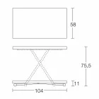 Soffbord omvandlingsbart till ett Made in Italy design köksbord - Genio Viadurini