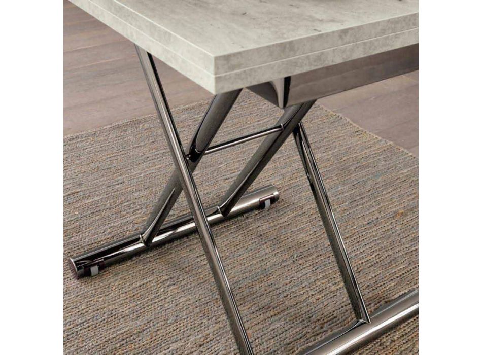 Modernt omvandlingsbart soffbord i trä och metall tillverkat i Italien - Gabri Viadurini