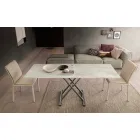 Modernt omvandlingsbart soffbord i trä och metall tillverkat i Italien - Gabri Viadurini