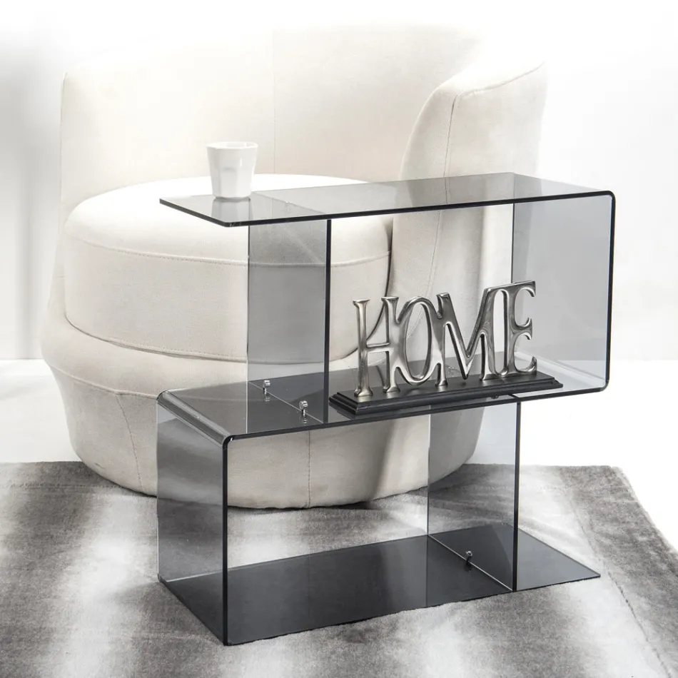 Soffbord i Transparent eller Fume Plexiglas Made in Italy - Janne Viadurini