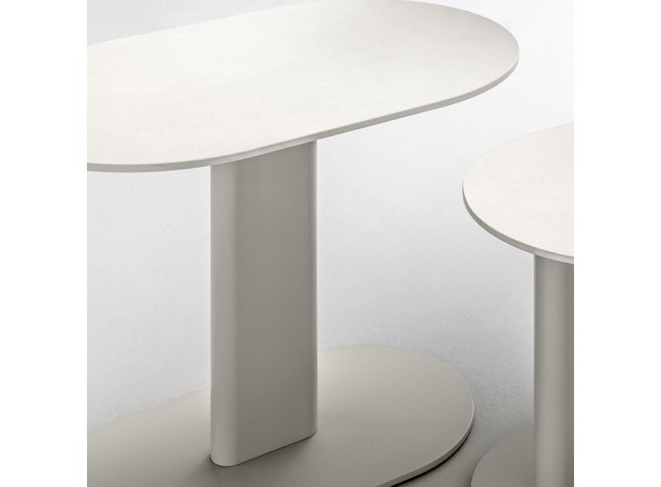 Utomhussoffbord i aluminium och stål tillverkat i Italien - Plinto av Varaschin Viadurini