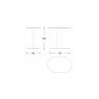 Utomhussoffbord i aluminium och stål tillverkat i Italien - Plinto av Varaschin Viadurini