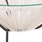 Utomhussoffbord i stål med designerglasskiva - Spumolizia Viadurini