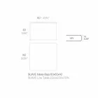 Soffbord utomhus i aluminium och fyrkantigt svart laminat - Suave av Vondom Viadurini