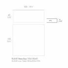 Soffbord utomhus i aluminium och fyrkantigt svart laminat - Suave av Vondom Viadurini