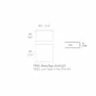 Soffbord utomhus i aluminium och fyrkantigt svart laminat - Suave av Vondom Viadurini