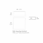 Soffbord utomhus i aluminium och fyrkantigt svart laminat - Suave av Vondom Viadurini