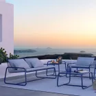 Högkvalitativt färgat metallsoffbord i metall - Karol Viadurini