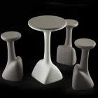 Utomhussoffbord i färgad polyeten 96 cm Tillverkat i Italien - Uliveto Viadurini