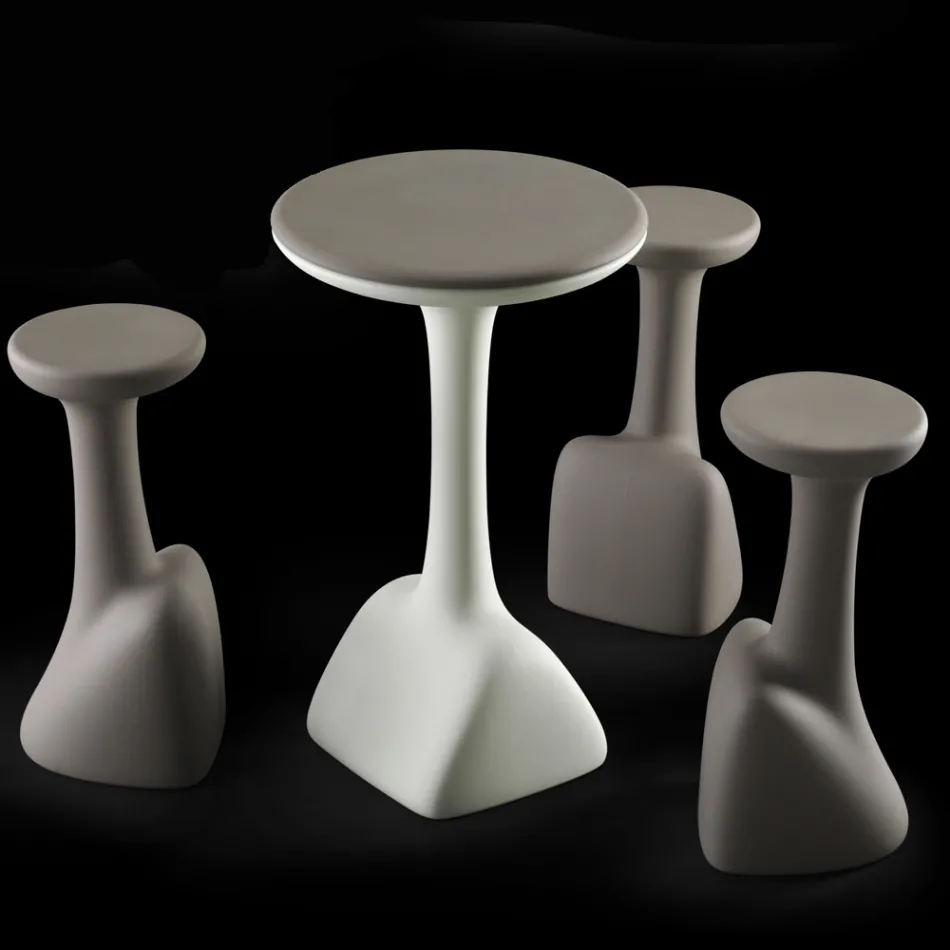 Utomhussoffbord i färgad polyeten 96 cm Tillverkat i Italien - Uliveto Viadurini