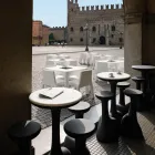 Utomhussoffbord i färgad polyeten 96 cm Tillverkat i Italien - Uliveto Viadurini