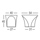 Utomhus soffbord i färgad polyeten tillverkad i Italien - Igorina Viadurini