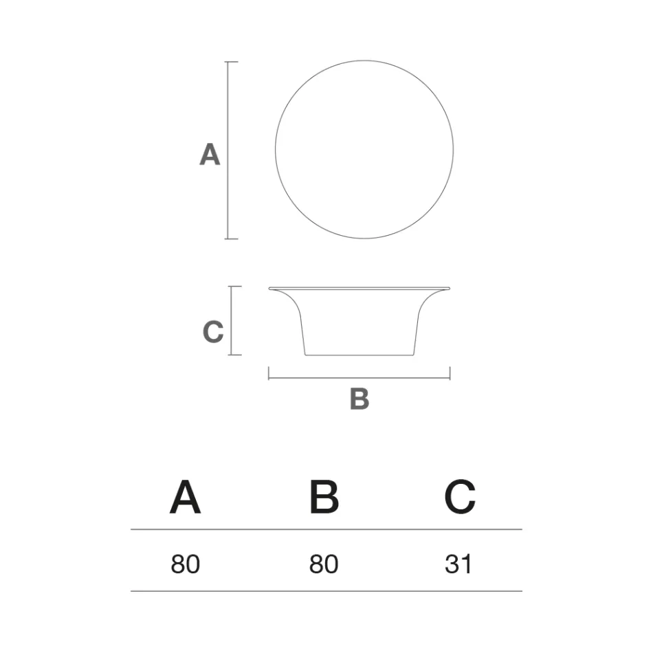 Soffbord i polyeten för utomhusbruk finns i olika färger - Handduk Viadurini