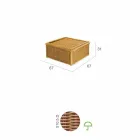 Bord för utomhus tillverkat helt av polyeten flätad handen Matt Viadurini