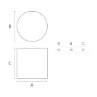 Ljust utomhussoffbord i vit polyeten Tillverkat i Italien - Derti Viadurini