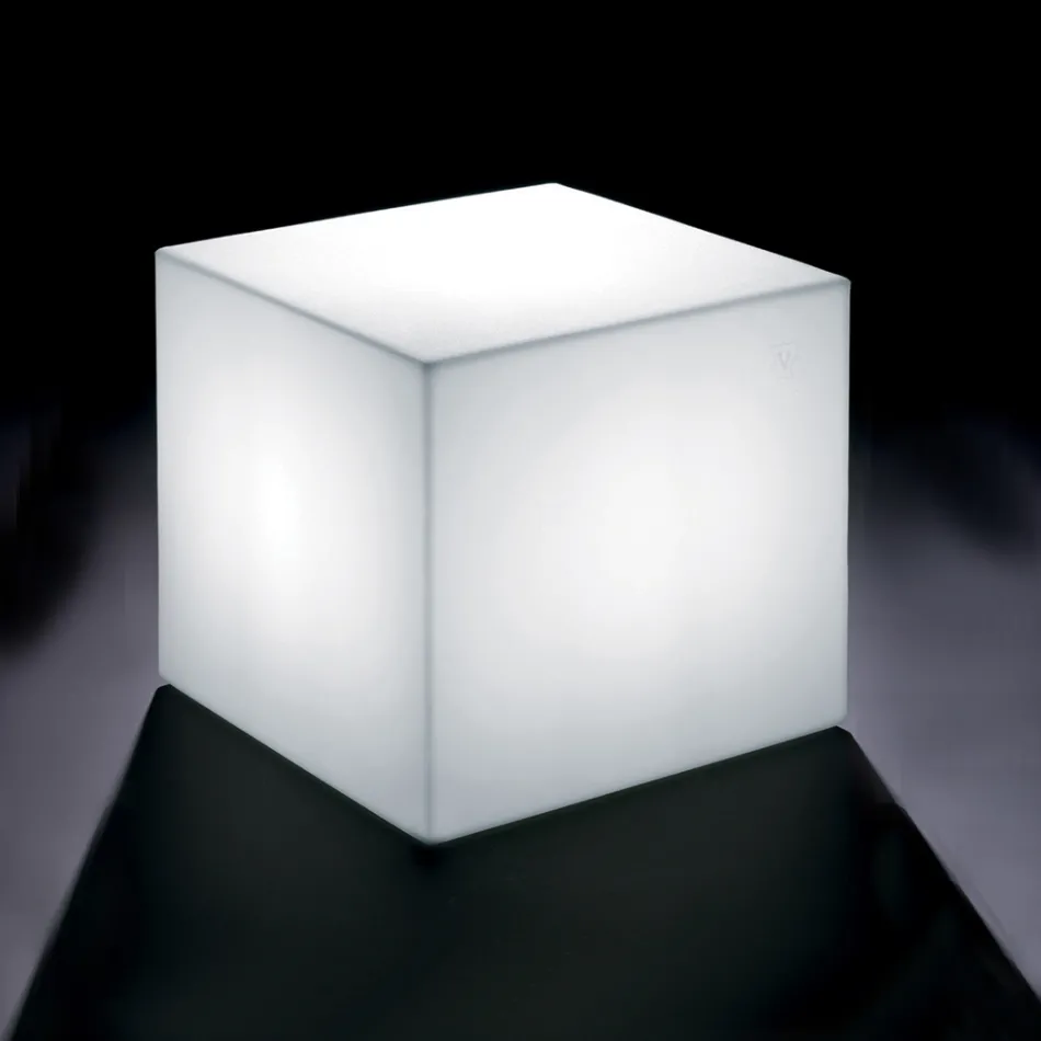 Ljust utomhussoffbord i vit polyeten Tillverkat i Italien - Derti Viadurini