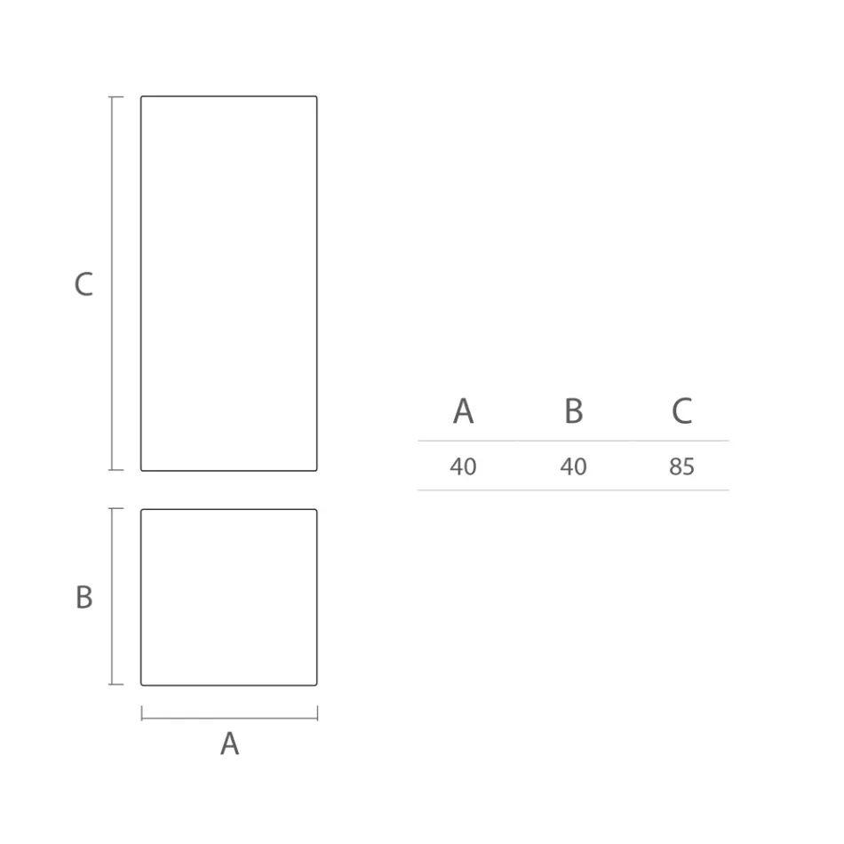 Ljust utomhussoffbord i vit polyeten Tillverkat i Italien - Derti Viadurini