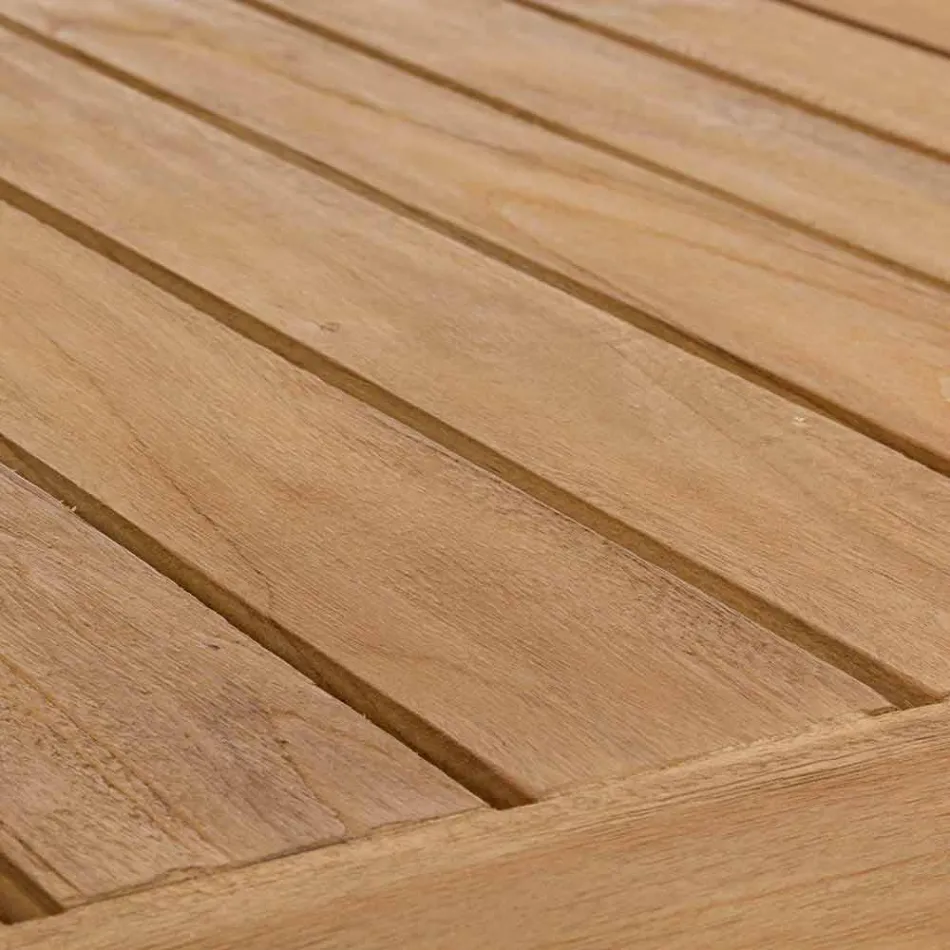 Homemotion Modern Teak Wood utomhusbord - Luanaedmea Viadurini