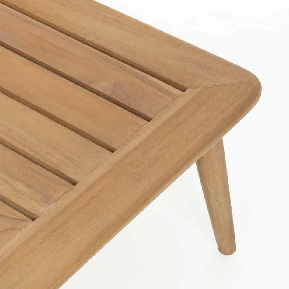 Homemotion Modern Teak Wood utomhusbord - Luanaedmea Viadurini