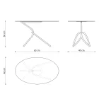 Fint soffbord utomhus i målad metall Tillverkat i Italien - Lübeck Viadurini