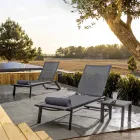 Fyrkantigt utesoffbord i målat aluminium, Homemotion 2 delar - Marius Viadurini