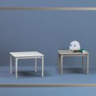 Fyrkantigt utomhussoffbord i teknopolymer Tillverkat i Italien 2 delar - Dante Viadurini